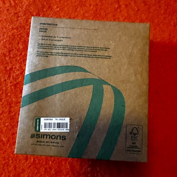 Handcrafted Artisanal golden touch 3D paper ornaments set of 4 NWT - Picture 10 of 11